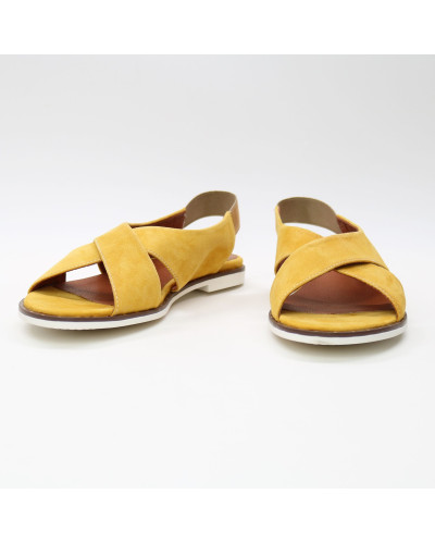 Сандали из горчичного велюра Арт. 10-17Lib