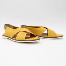 Сандали из горчичного велюра Арт. 10-17Lib