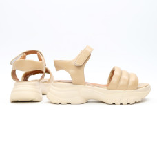 Сандалі з карамельної шкіри на липучках Арт. 10-24/193(B2)