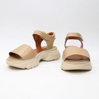 Сандалі з карамельної шкіри на липучках Арт. 10-24/193