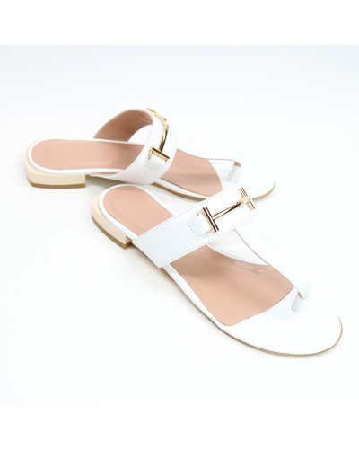 В'єтнамки з білої шкіри Арт. 10-32/33-2578