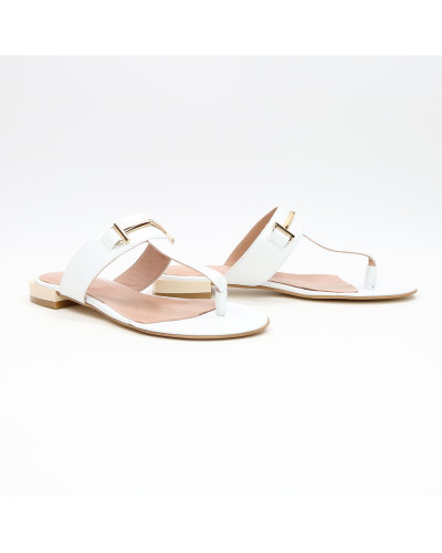 В'єтнамки з білої шкіри Арт. 10-32/33-2578