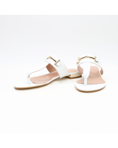 В'єтнамки з білої шкіри Арт. 10-32/33-2578