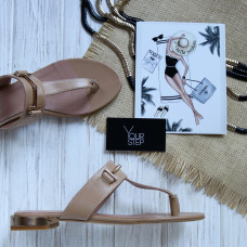 В'єтнамки з карамельної шкіри Арт. 10-32/33-2578