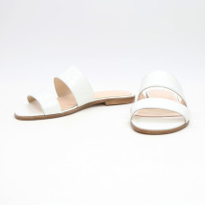 Білі лакові шльопанці Арт. 10-7