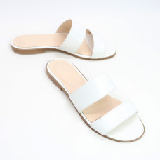 Білі лакові шльопанці Арт. 10-7