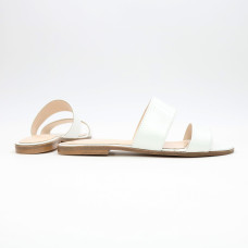 Білі лакові шльопанці Арт. 10-7