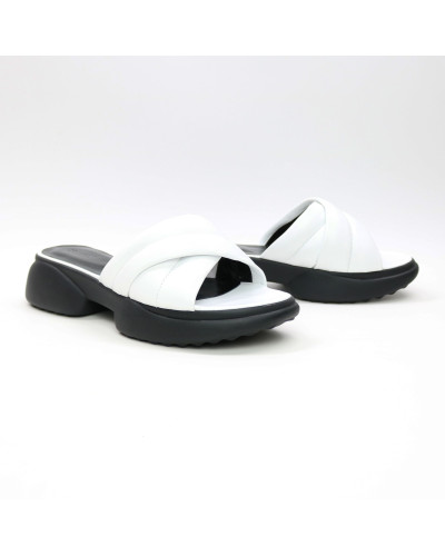 Шльопанці з білої шкіри Арт. 10-25/194