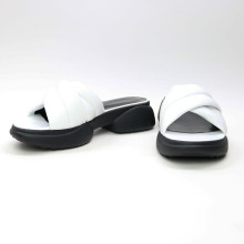 Шльопанці з білої шкіри Арт. 10-25/194