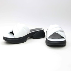 Шльопанці з білої шкіри Арт. 10-25/194