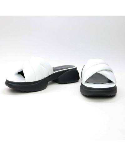 Шльопанці з білої шкіри Арт. 10-25/194