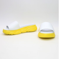 Шльопанці з білої шкіри Арт. 10-9/197