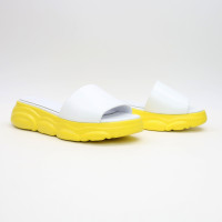 Шльопанці з білої шкіри Арт. 10-9/197