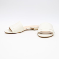 Шльопанці з бежевої шкіри Арт. 10-27/33