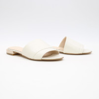 Шльопанці з бежевої шкіри Арт. 10-27/33