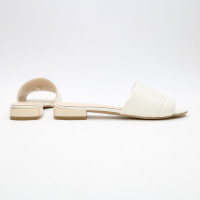 Шльопанці з бежевої шкіри Арт. 10-27/33