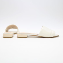 Шльопанці з бежевої шкіри Арт. 10-27/33