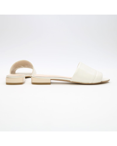 Шльопанці з бежевої шкіри Арт. 10-27/33