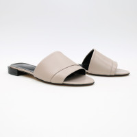 Шльопанці з бежевої шкіри Арт. 10-27/33