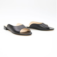 Шльопанці з чорної шкіри Арт. 10-28/33