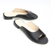 Шльопанці з чорної шкіри Арт. 10-28/33