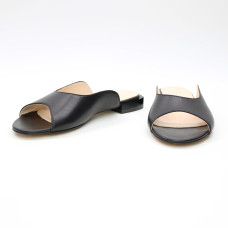 Шльопанці з чорної шкіри Арт. 10-28/33