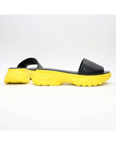 Шльопанці з чорної шкіри Арт. 10-9/193