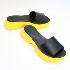 Шльопанці з чорної шкіри Арт. 10-9/193