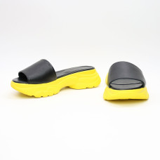 Шльопанці з чорної шкіри Арт. 10-9/193