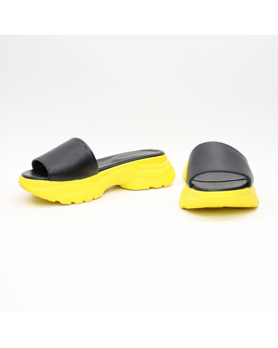 Шльопанці з чорної шкіри Арт. 10-9/193