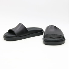 Шльопанці з чорної шкіри Арт. 228-1/21067