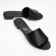 Шльопанці з чорної шкіри Арт. 10-27/33