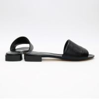 Шльопанці з чорної шкіри Арт. 10-27/33