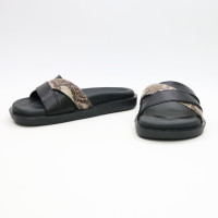 Шльопанці з чорної шкіри Арт. 008-1/21067