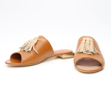 Шльопанці з рудої шкіри Арт. 10-30/33