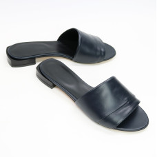 Шльопанці з темно-синьої шкіри Арт. 10-27/33