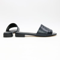 Шльопанці з темно-синьої шкіри Арт. 10-27/33