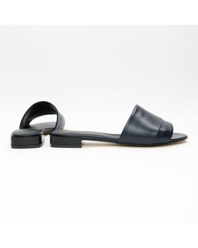 Шльопанці з темно-синьої шкіри Арт. 10-27/33