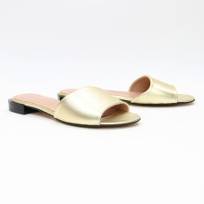 Шльопанці з золотого велюру Арт. 10-26/33