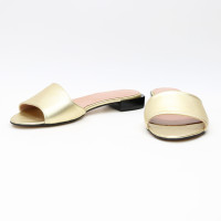 Шльопанці з золотого велюру Арт. 10-26/33