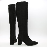 Класичні чоботи із чорного нубуку Арт. 657-14/47Ок