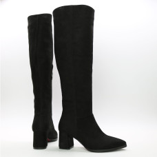 Класичні чоботи із чорного нубуку Арт. 657-14/47Ок