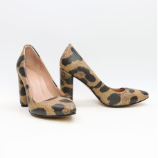 Туфлі-човники зі шкіри з принтом Арт. 35-1/24Ок