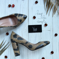 Туфлі-човники зі шкіри з принтом Арт. 35-1/24Ок