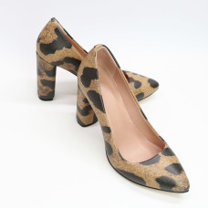 Туфлі-човники зі шкіри з принтом Арт. 35-1/24Ок