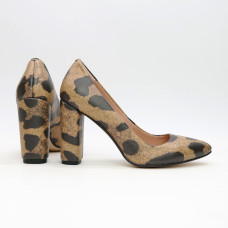 Туфлі-човники зі шкіри з принтом Арт. 35-1/24Ок