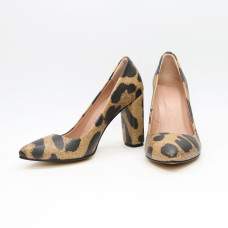 Туфлі-човники зі шкіри з принтом Арт. 35-1/24Ок