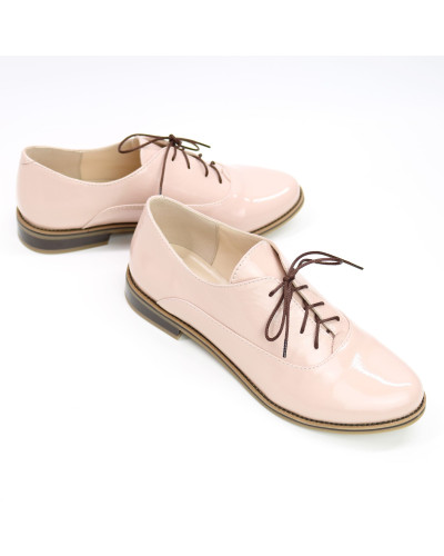 Туфли из наплака цвета пудра Арт. 05-6