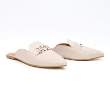 Бежеві шкіряні мюлі Арт. 17-9-2838