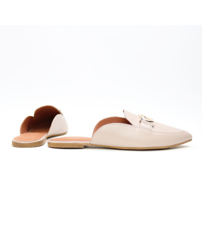 Бежеві шкіряні мюлі Арт. 17-9-2838